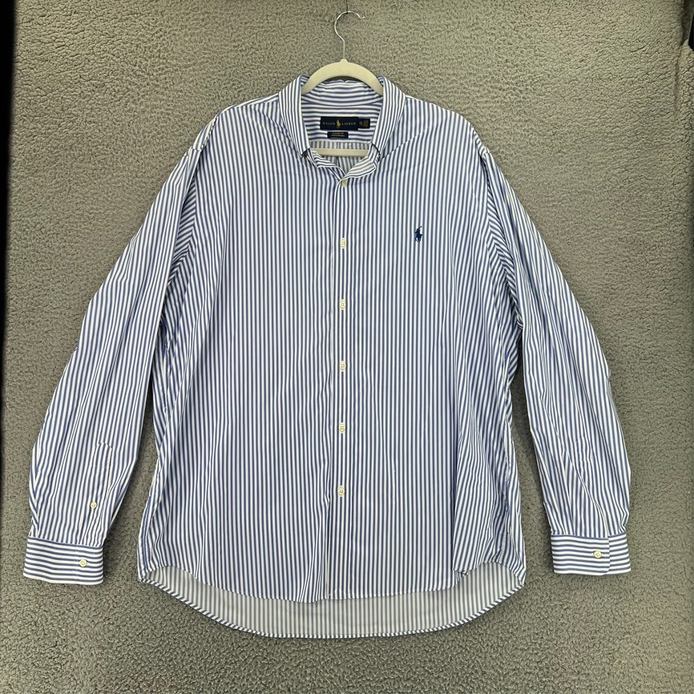 Polo Ralph Lauren Multicolor Button Down Shirt Men 2XL Down Stripe Long Sleeve